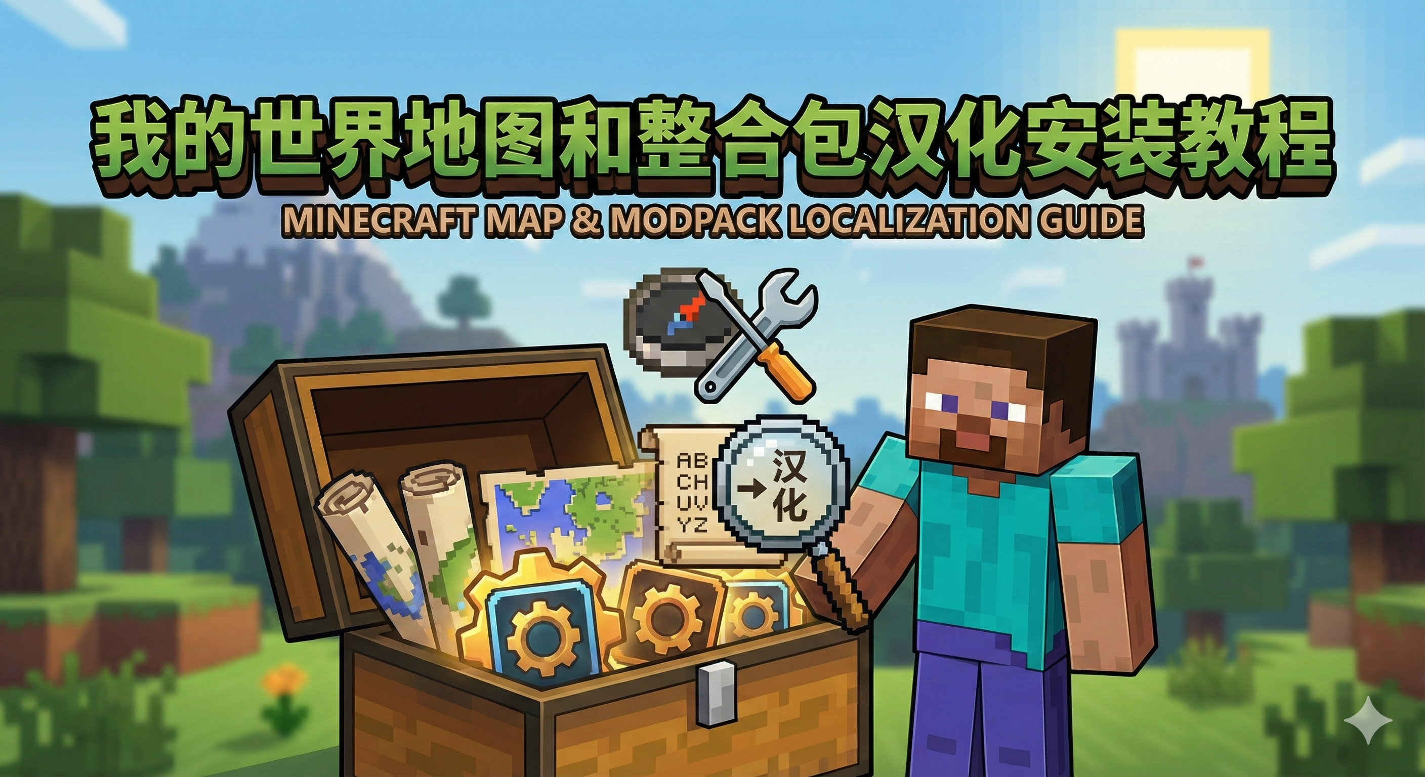 我的世界地图和整合包汉化安装教程